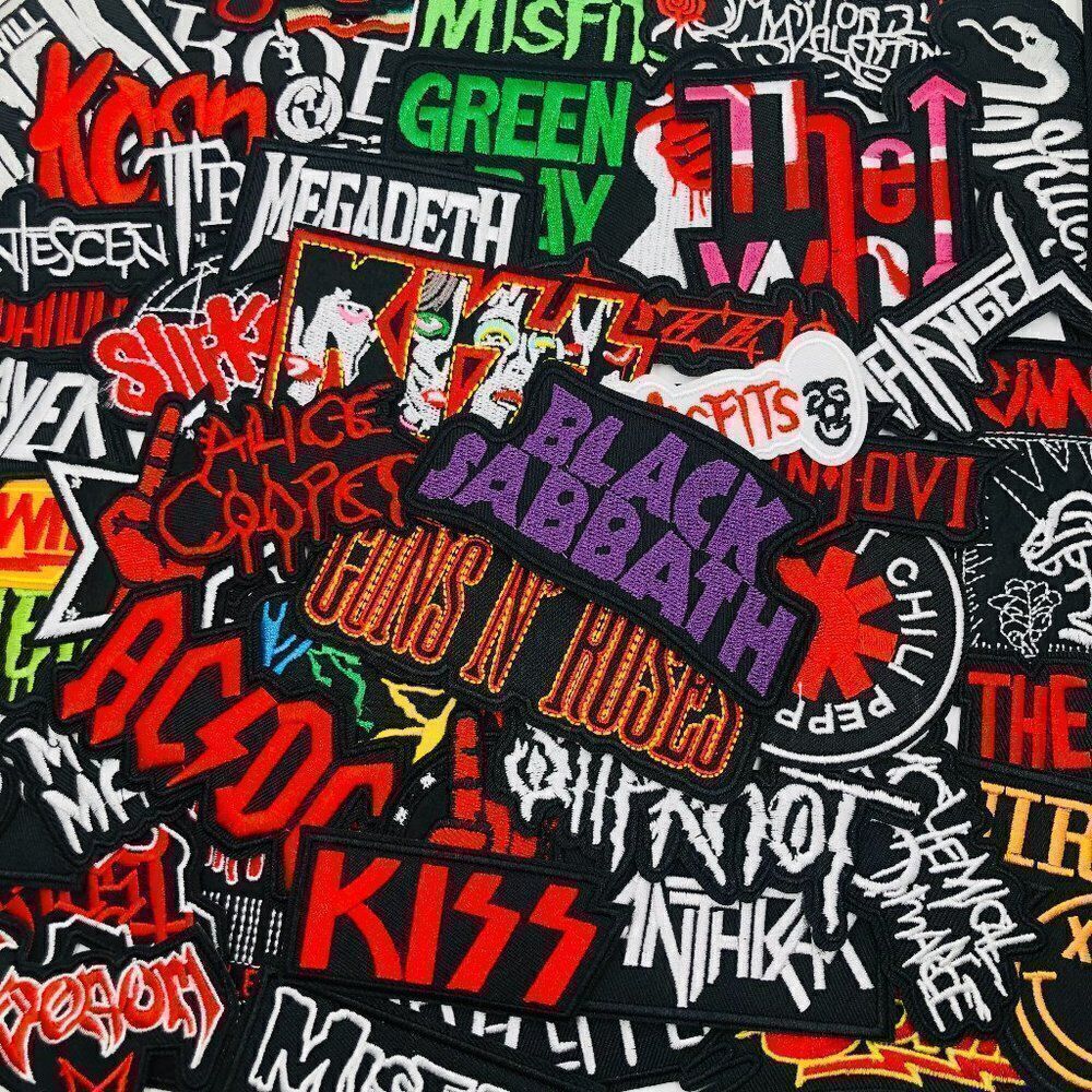 10pc Rock Band Patches - Classic and Modern Artists Bands - Choose or Random